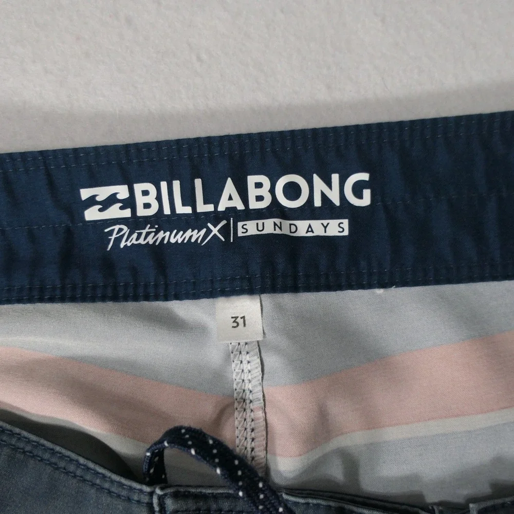 Billabong Mens Board Shorts 31 Blue Orange Platinum X Sundays Surf Beach‎ Skate